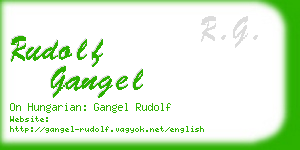 rudolf gangel business card